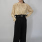80s Silk Pattern Blouse