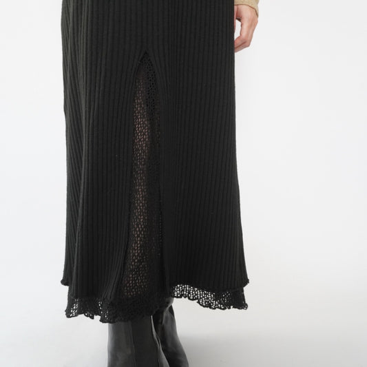 90s Design Ribbed Skirt Made in Italy