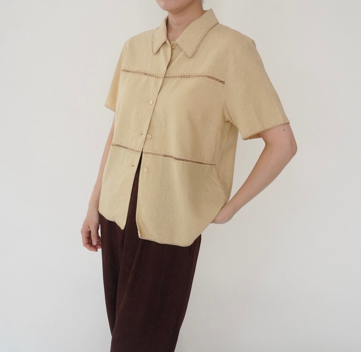 90s Design Linen Shirt