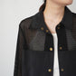 90s Black Mesh Design Shirt, Jacket