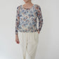 90s Floral Print Sheer Top