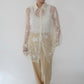 90s Embroidery Sheer Shirt