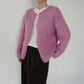 80s Pink Knit Cardigan