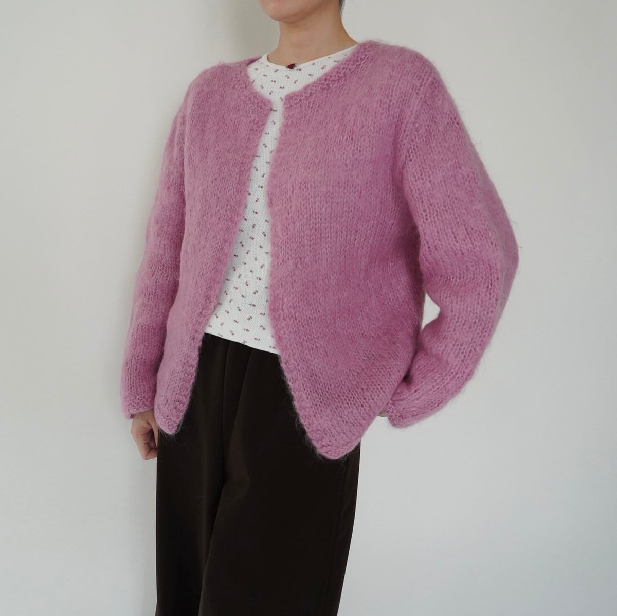 80s Pink Knit Cardigan