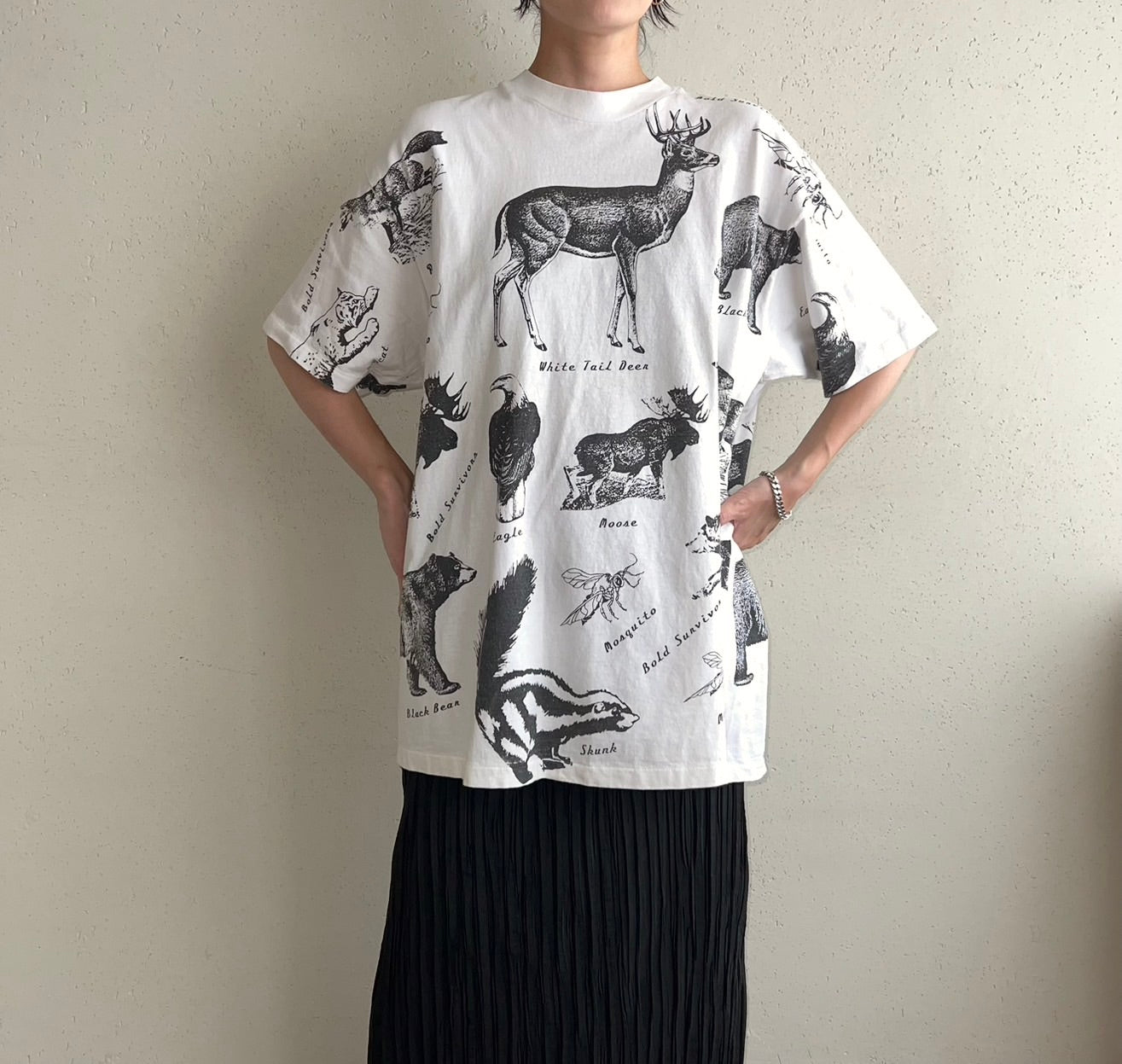 90s Animal Printed T-shirt Made in USA