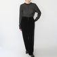 90s Black Velour Wide Pants