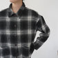 90s Shadow Plaid Fringe Shirt,Jacket Made in USA