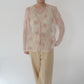 80s Embroidery Sheer Blouse Made in USA