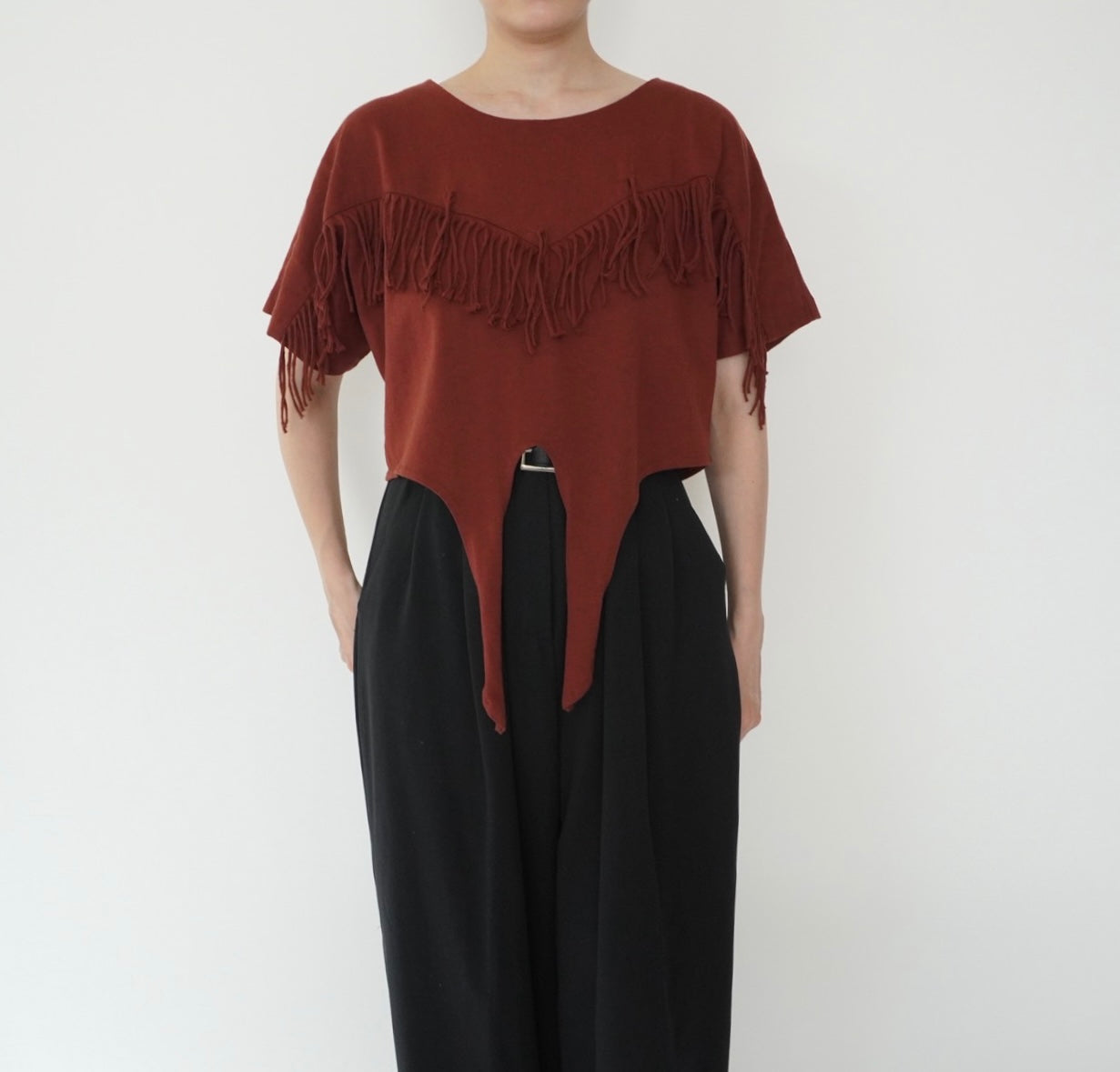 90s Fringe Design Top Made in USA