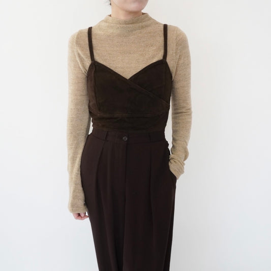 90s EURO Suede Camisole Top