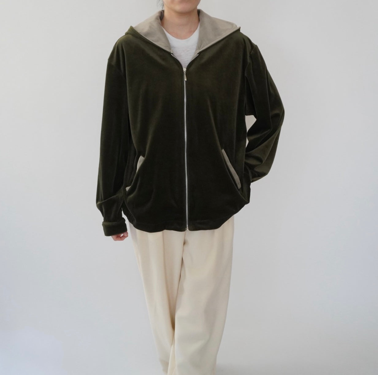 90s Hooded Velour Top