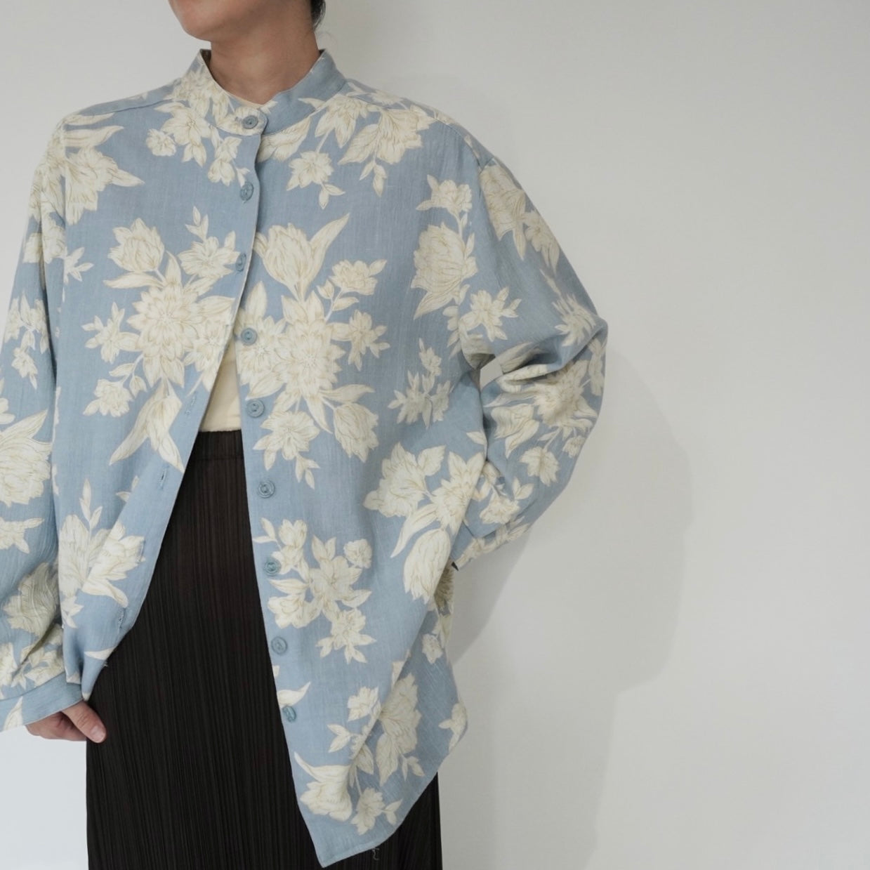 90s Flower Pattern Shirt Made in USA