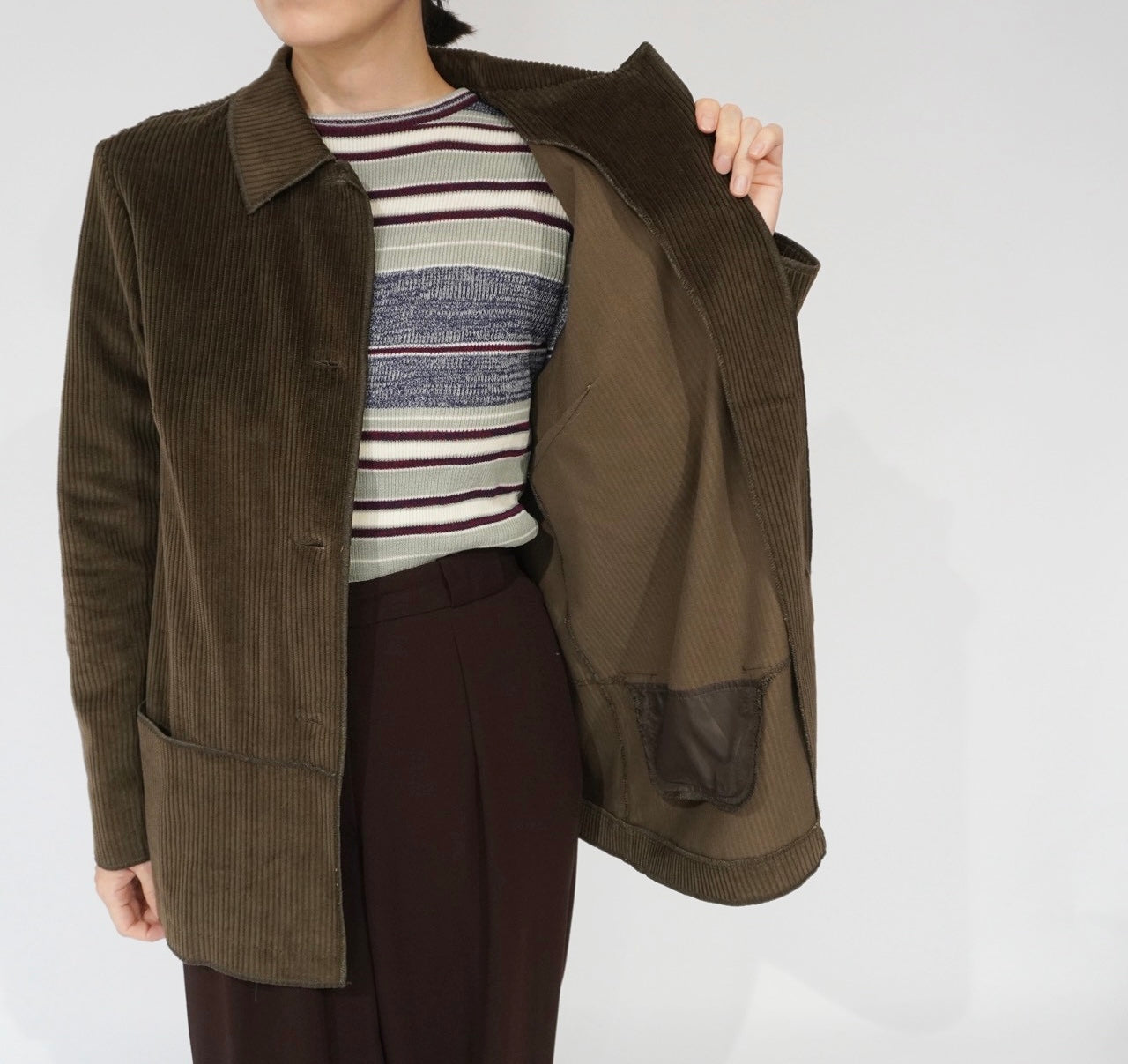 90s "harve benard" Corduroy Shirt Jacket