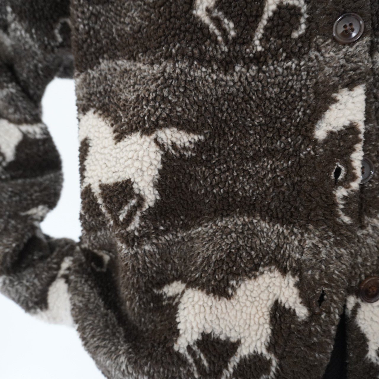 90s Horse Pattern Fleece Jacket