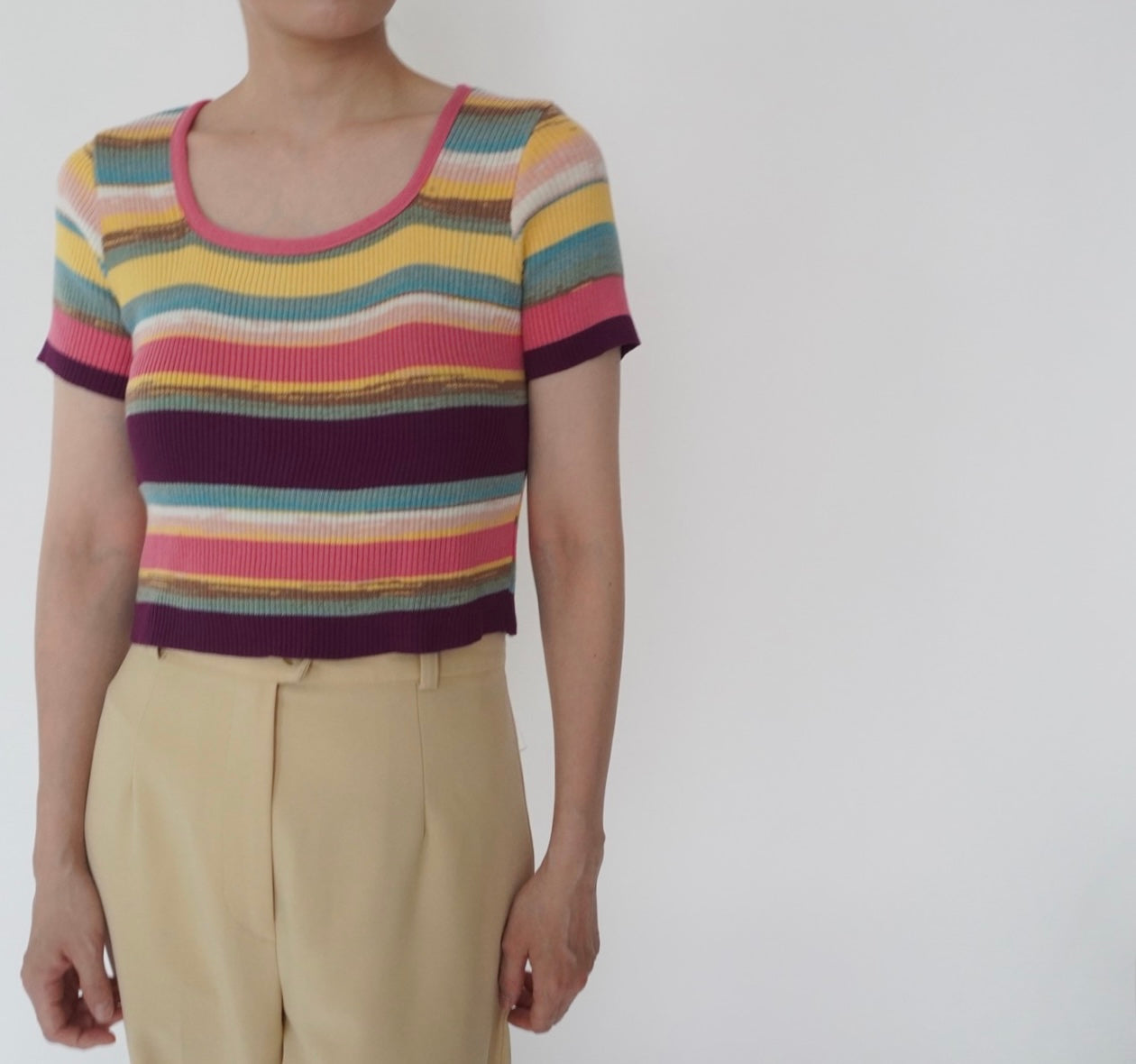 90s Multi Striped Top