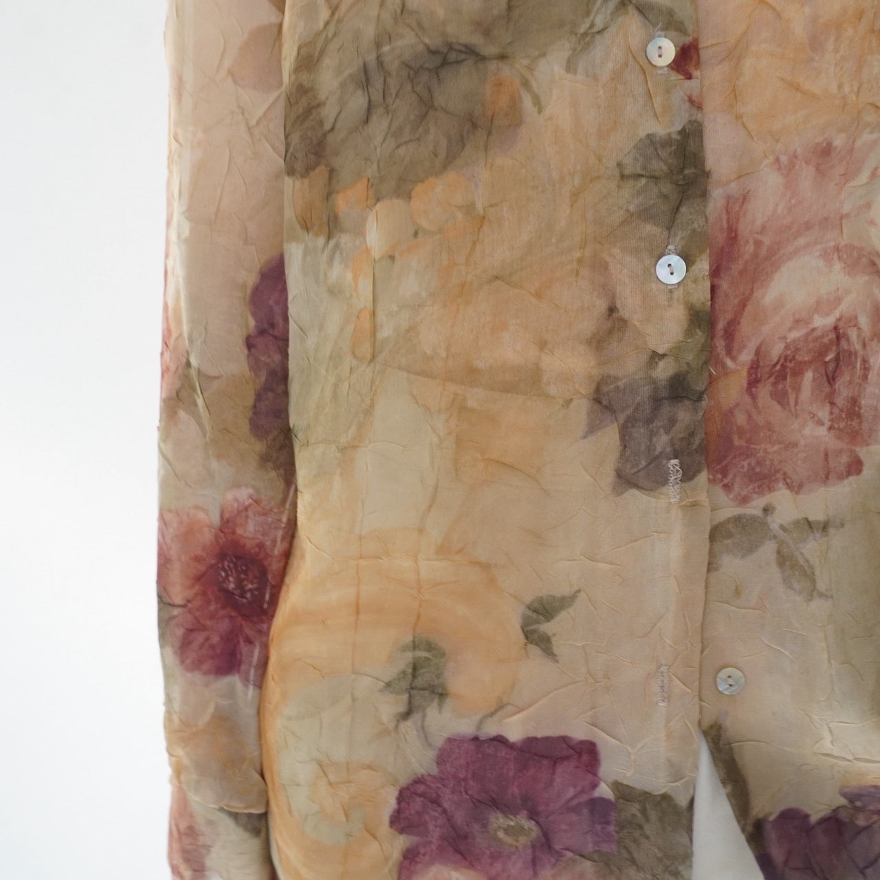 90s Printed Sheer Shirt Made in USA