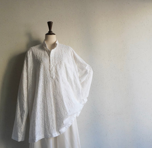 80s Cotton Embroidery Tunic