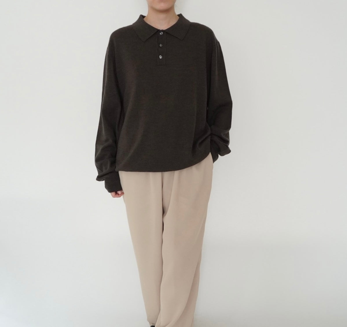 Brown Knit Top