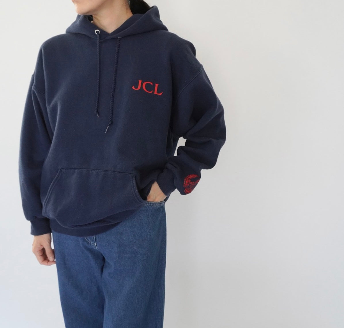 00s Print Hooded Sweater