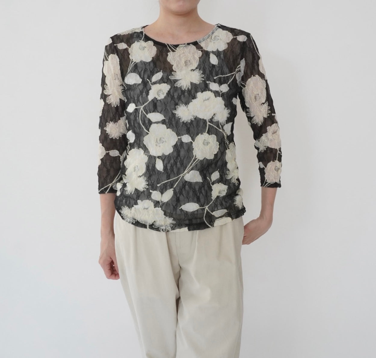 90s Design Sheer Top