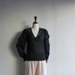 80s Black Design Knit