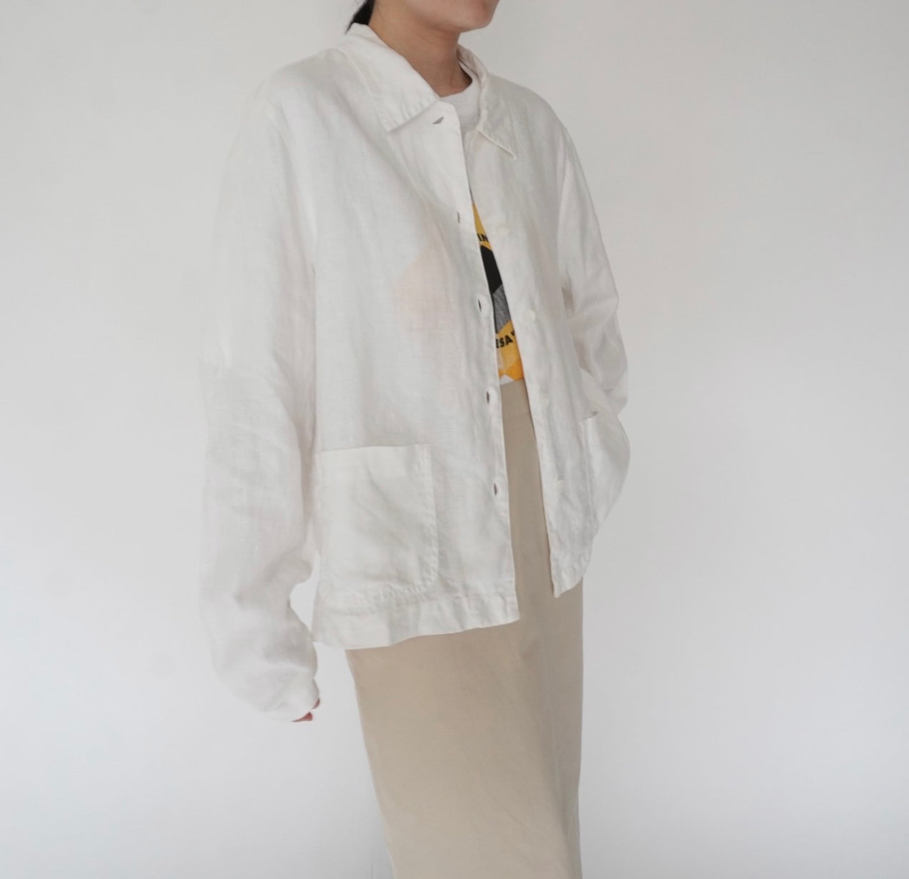 90s Linen Jacket Made in USA