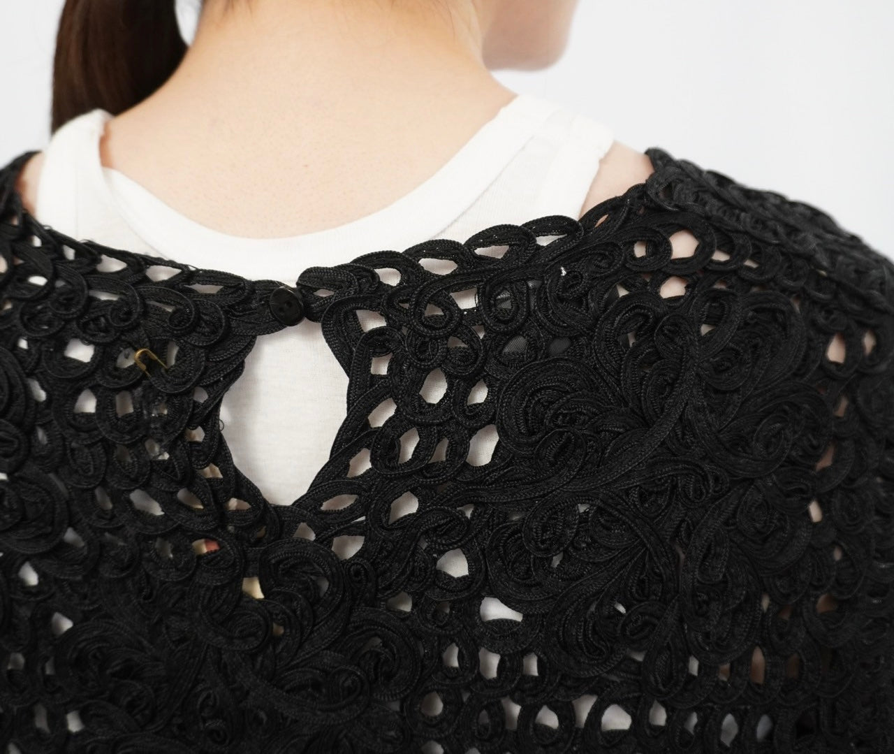 90s Cord Lace Top
