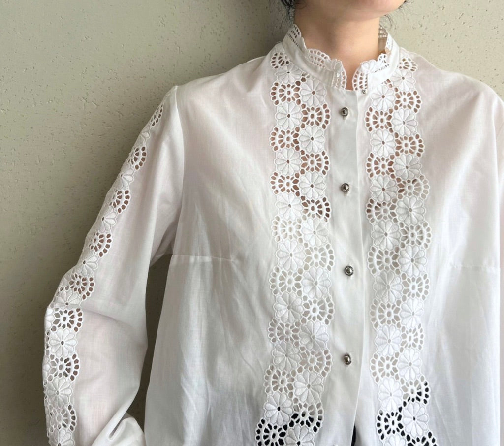 90s Lace Blouse Made in Austria