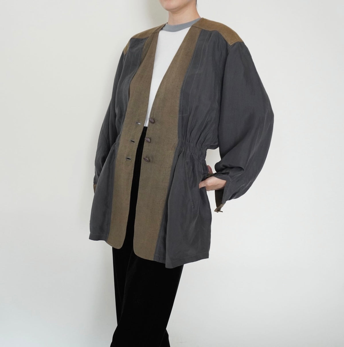 90s EURO Silk Linen Jacket
