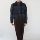 90s Plaid Fleece Zip Top Made in USA