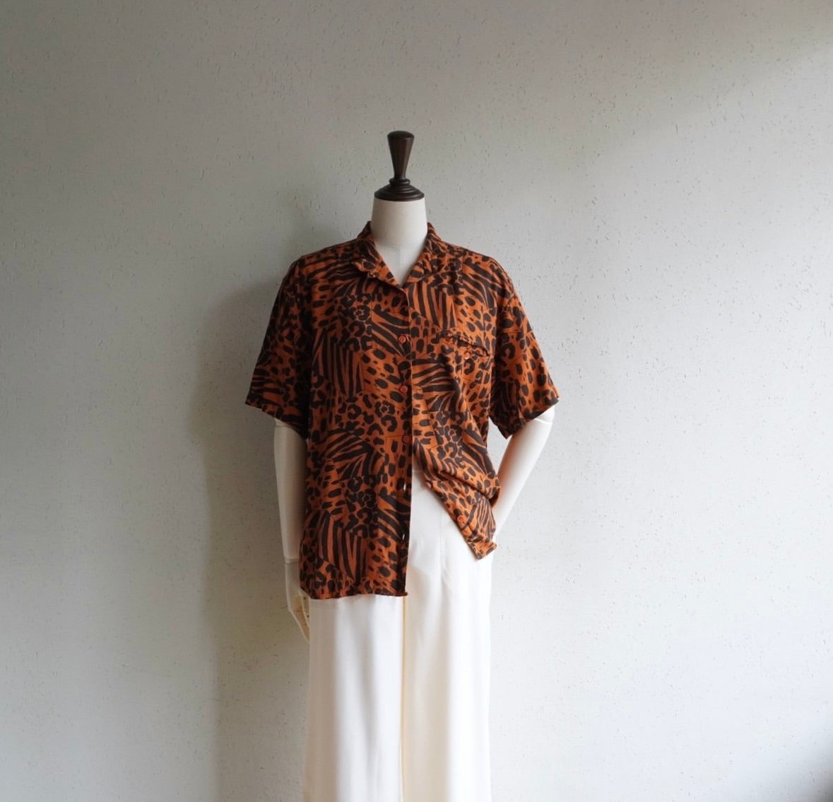 90s Printed Rayon Shirt