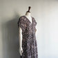80s Printed Maxi Dress Made in USA