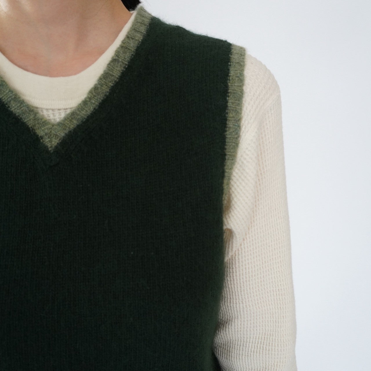 Green Knit Vest Made in Australia