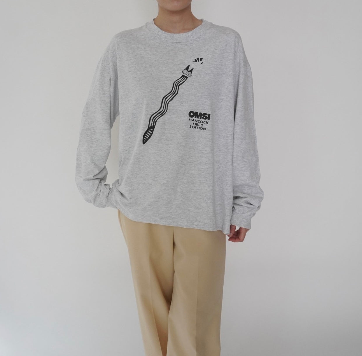 90s Printed Long Sleeves T-shirt Made in USA