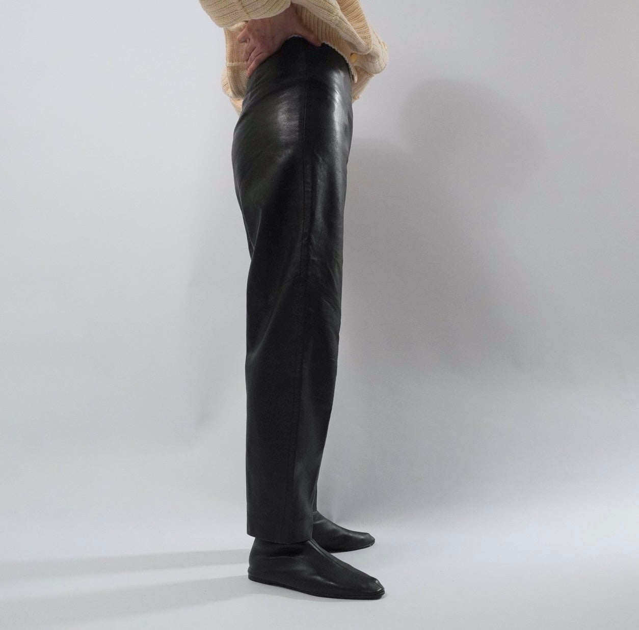 90s Black Leather Pants