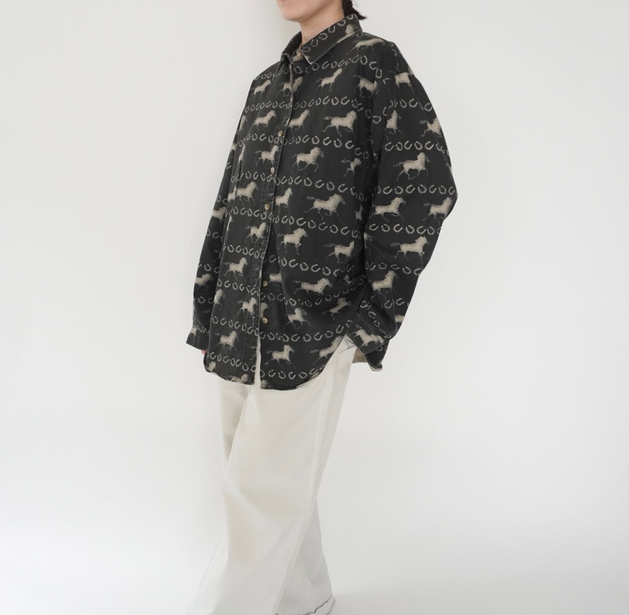 90s Horse Pattern Shirt