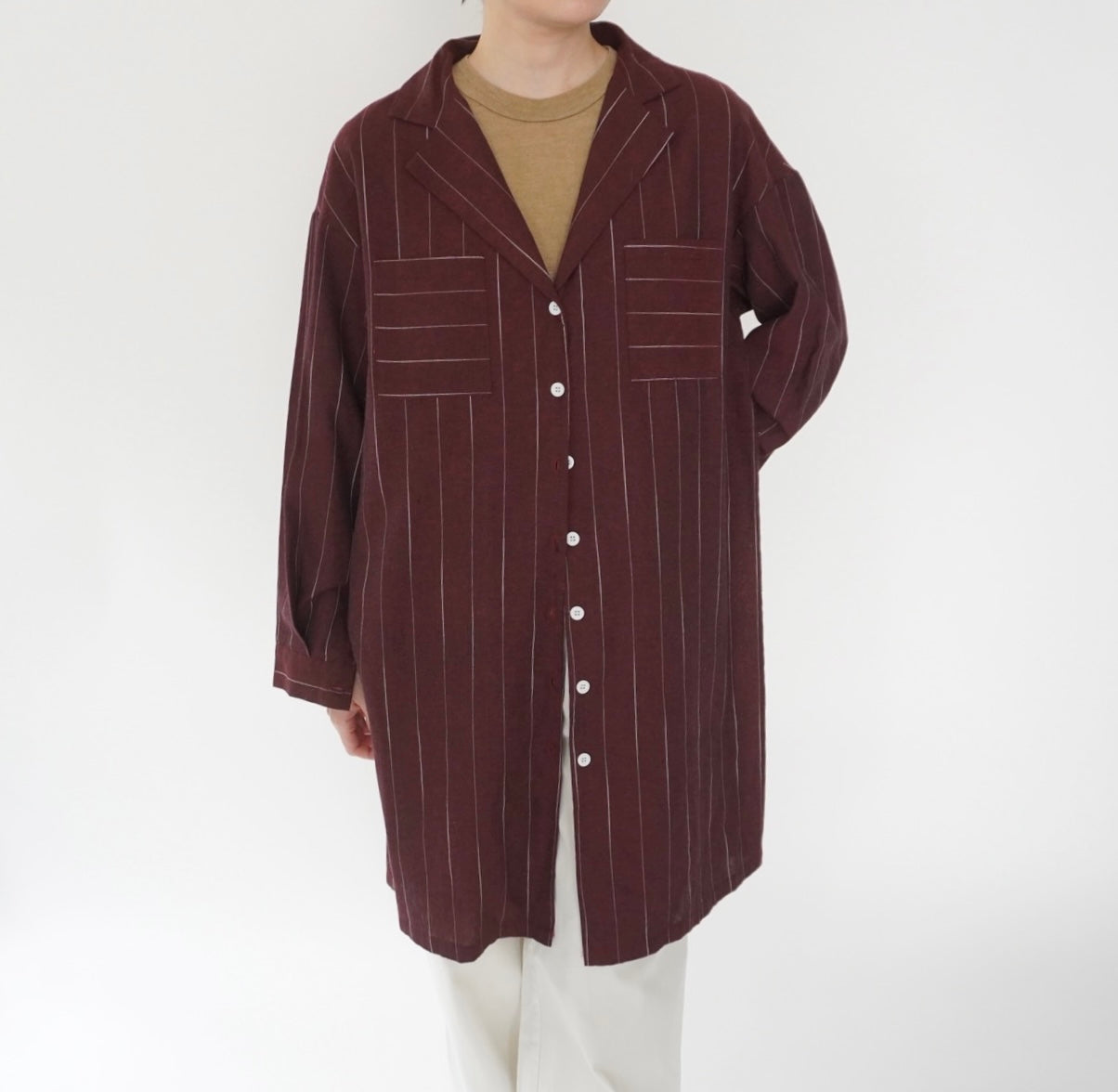 90s Striped Long shirt