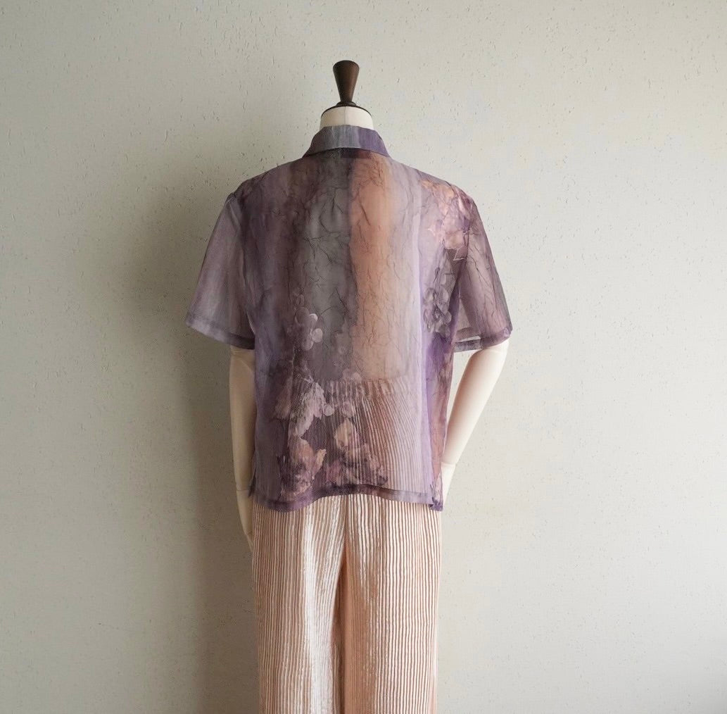 90s Printed Sheer Shirt Made in USA