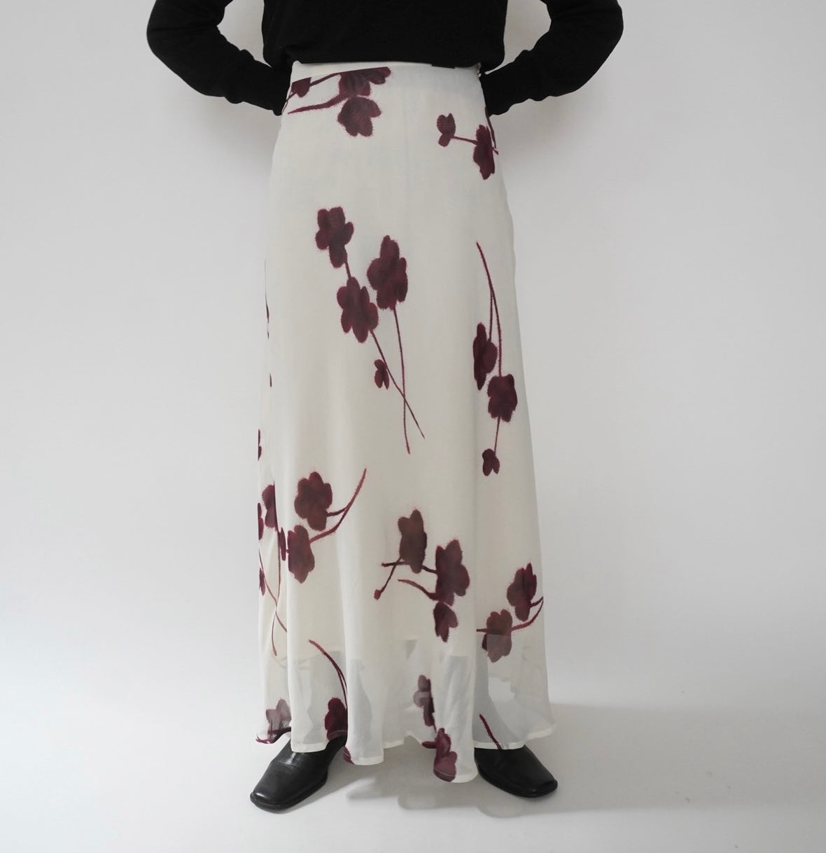 90s EURO Printed Skirt