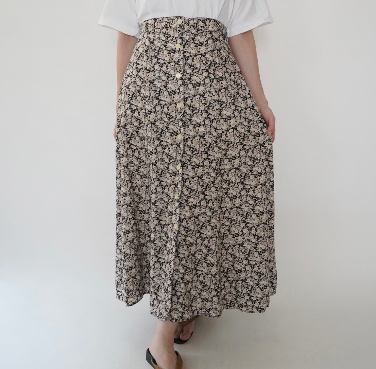 90s Floral Print Skirt Made in USA