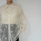 90s Embroidery Silk Shirt