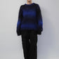 90s Black x Blue Mohair Knit