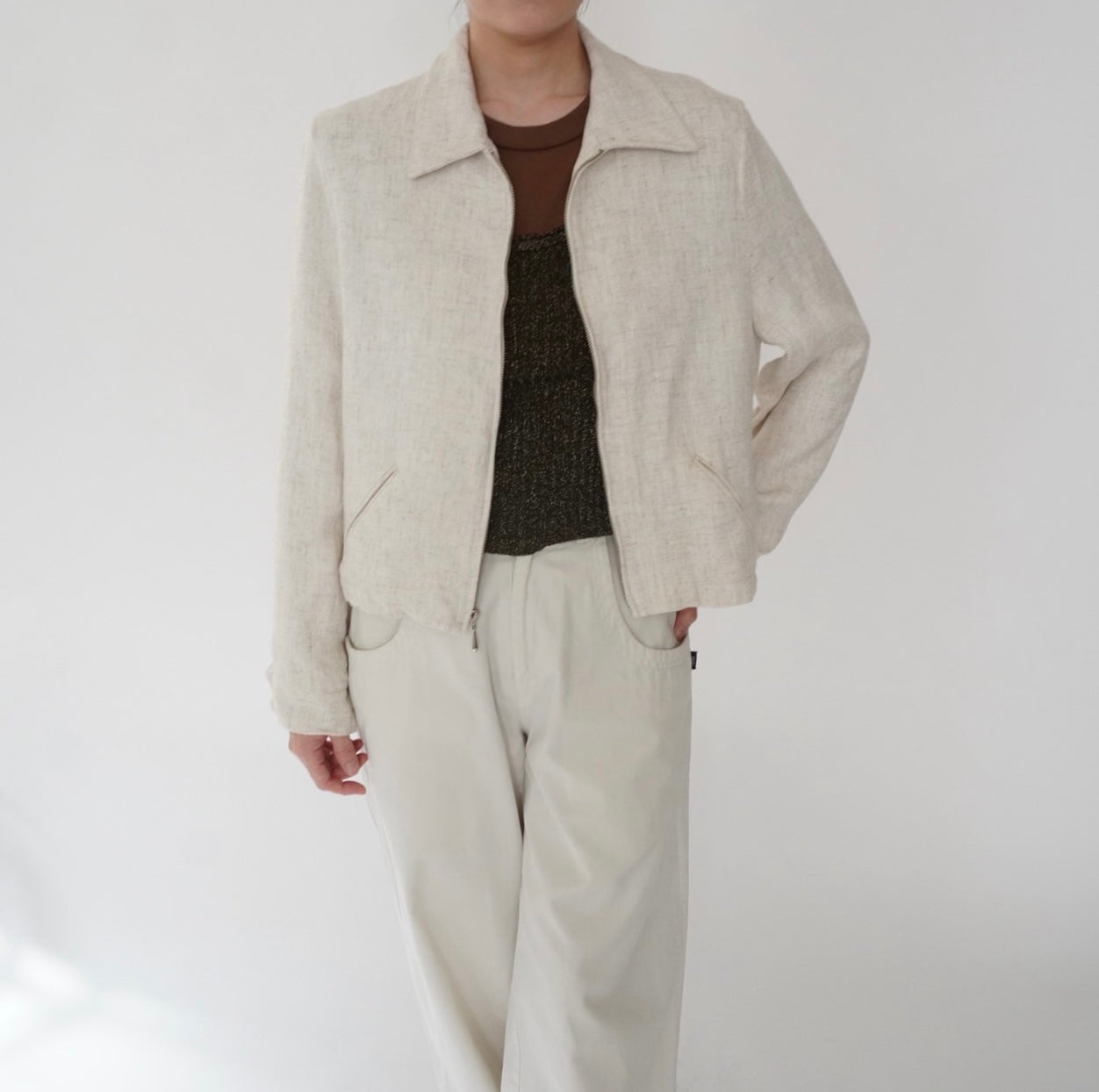 90s Ivory Jacket Made in USA