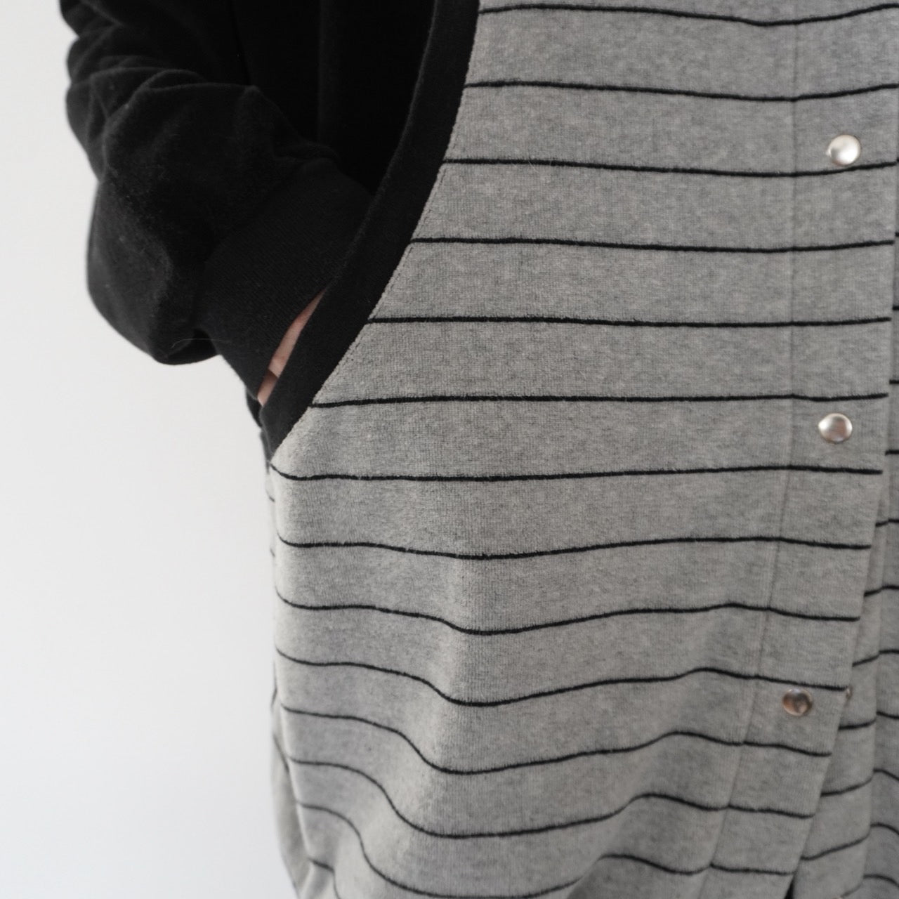90s Striped Velour Top Made in USA