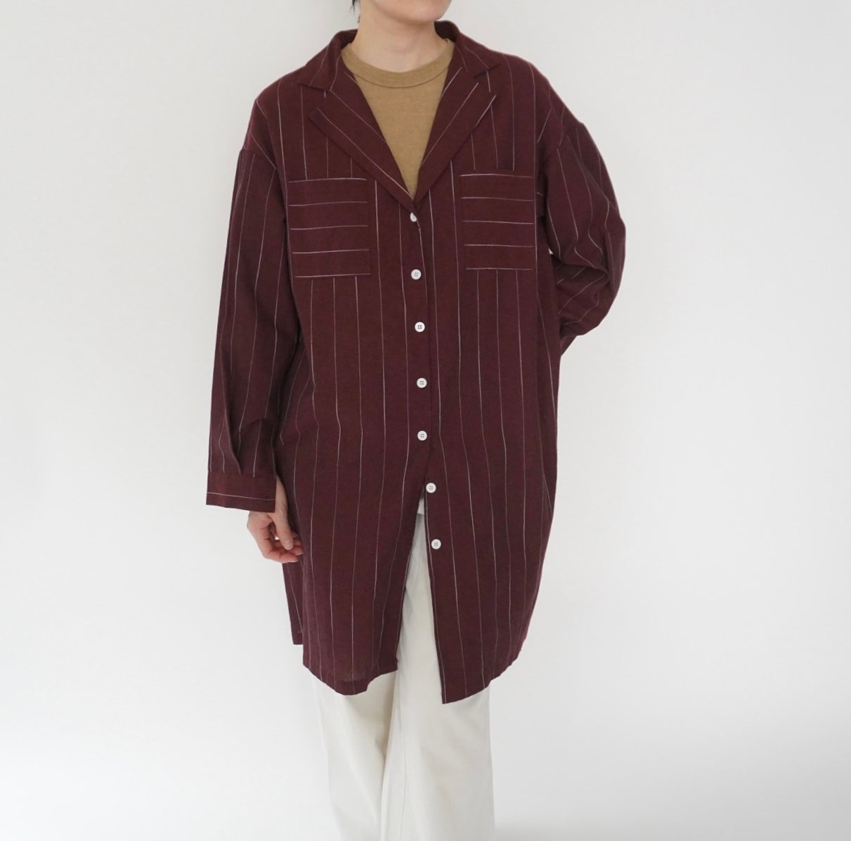 90s Striped Long shirt