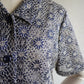 90s Lace Design Mesh  Shirt