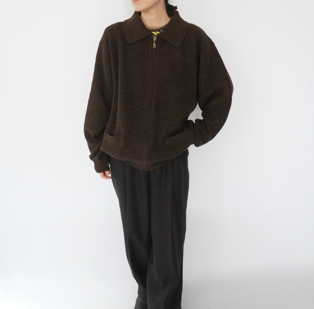 90s Zipped Knit Cardigan