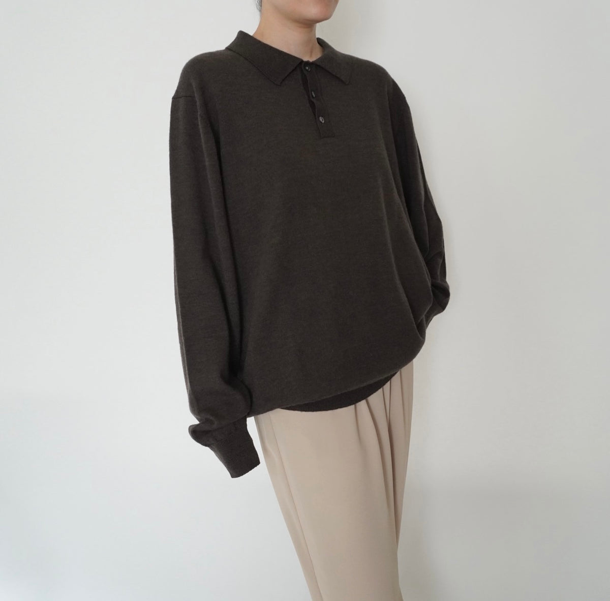 Brown Knit Top
