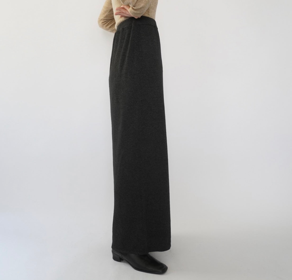 90s Gray Maxi Skirt