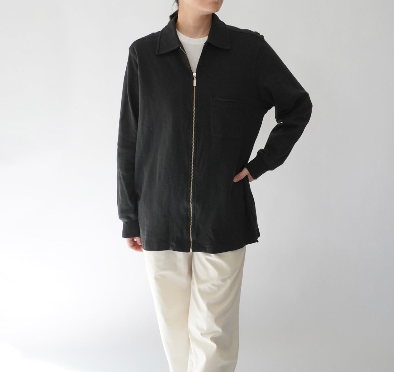 90s Zip Sweater Shirt